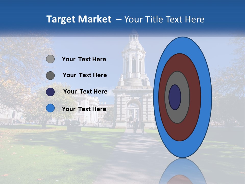 A Large Building With A Clock Tower In The Middle Of It PowerPoint Template