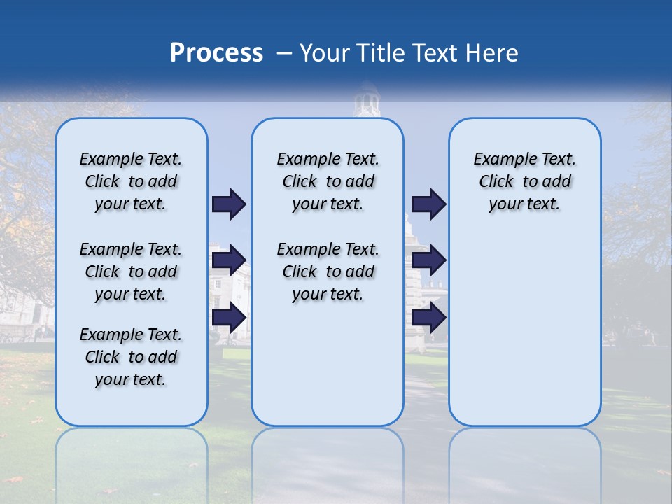 A Large Building With A Clock Tower In The Middle Of It PowerPoint Template