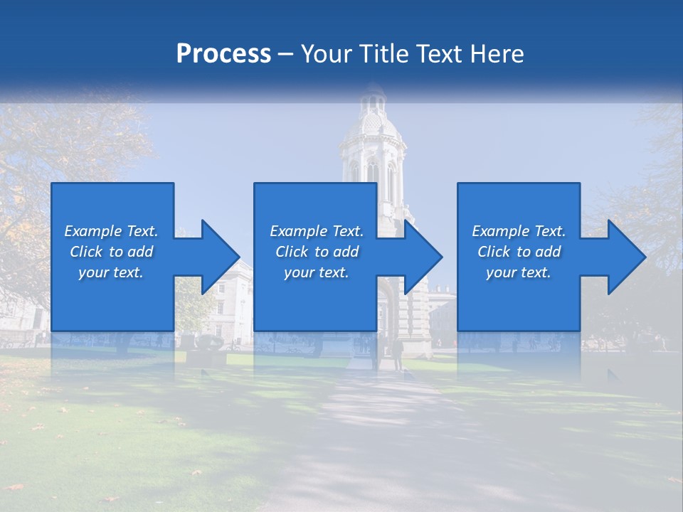 A Large Building With A Clock Tower In The Middle Of It PowerPoint Template