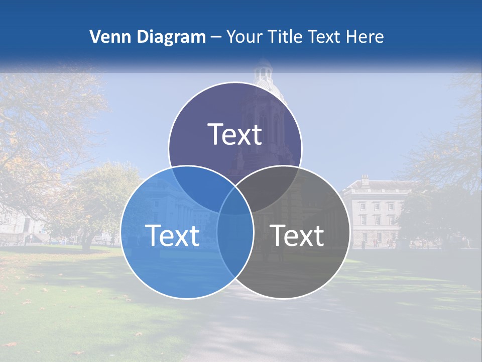 A Large Building With A Clock Tower In The Middle Of It PowerPoint Template