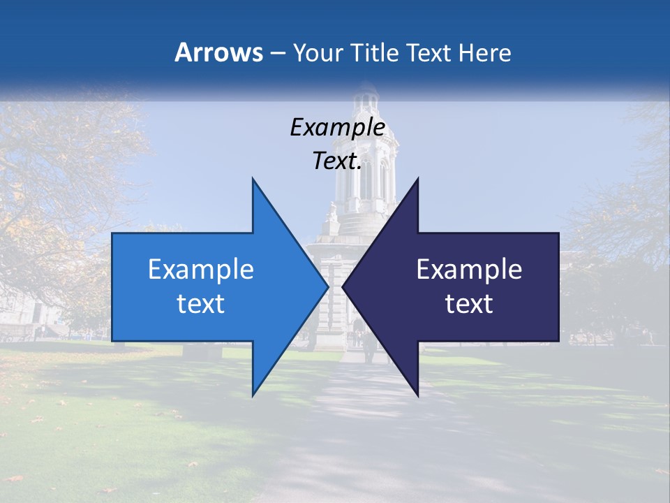 A Large Building With A Clock Tower In The Middle Of It PowerPoint Template