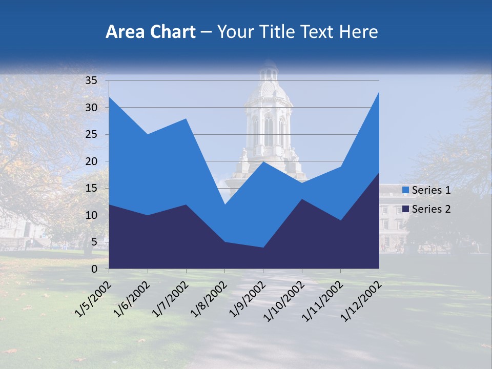 A Large Building With A Clock Tower In The Middle Of It PowerPoint Template