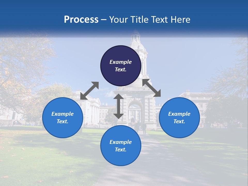 A Large Building With A Clock Tower In The Middle Of It PowerPoint Template