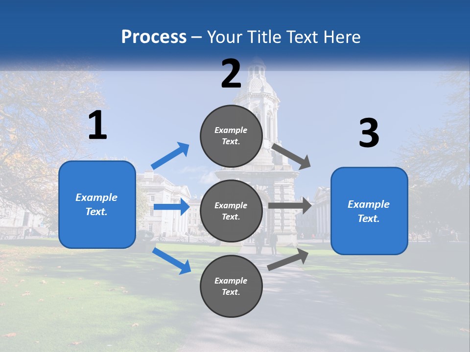 A Large Building With A Clock Tower In The Middle Of It PowerPoint Template