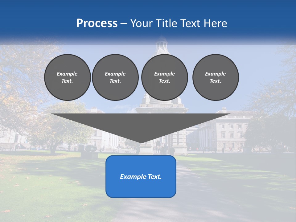 A Large Building With A Clock Tower In The Middle Of It PowerPoint Template