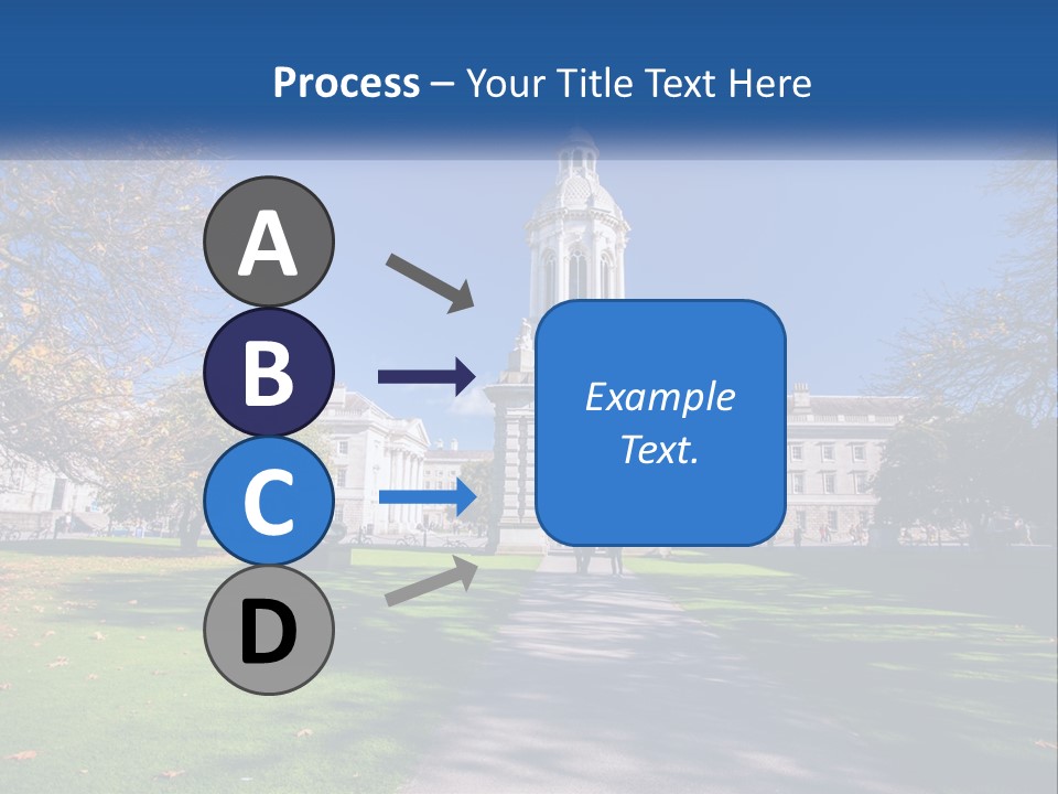 A Large Building With A Clock Tower In The Middle Of It PowerPoint Template