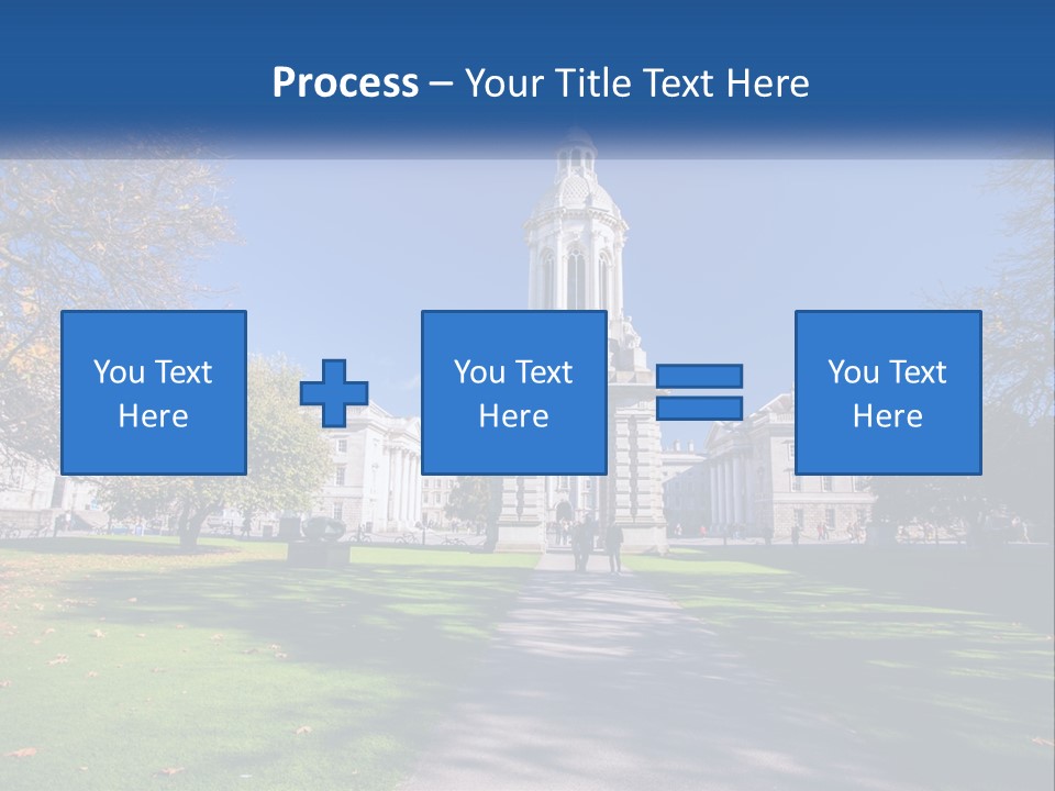 A Large Building With A Clock Tower In The Middle Of It PowerPoint Template