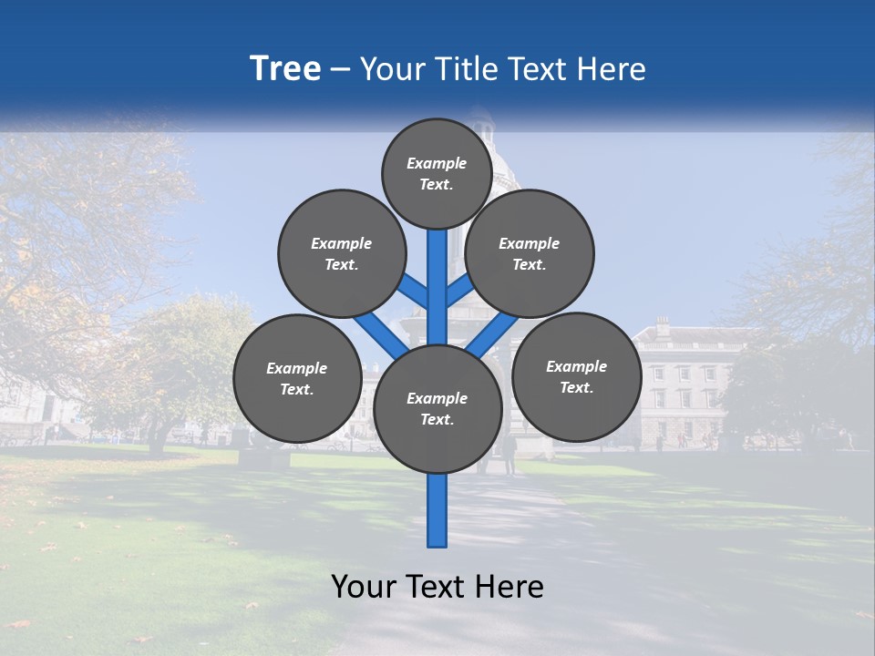 A Large Building With A Clock Tower In The Middle Of It PowerPoint Template