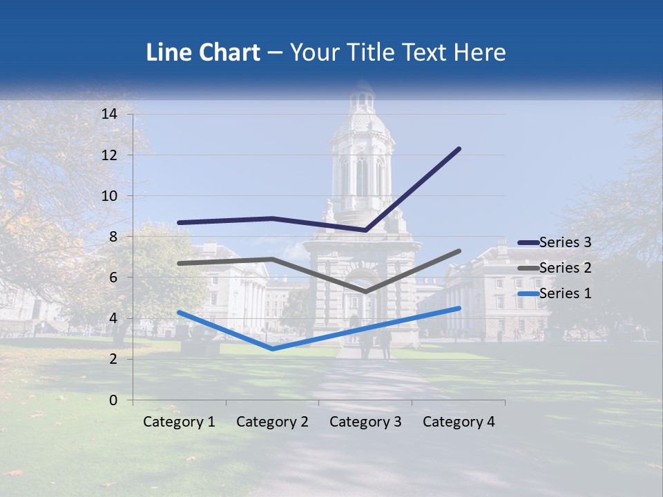 A Large Building With A Clock Tower In The Middle Of It PowerPoint Template