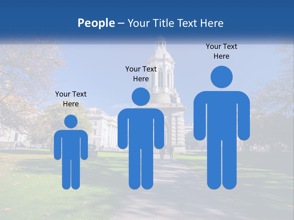 A Large Building With A Clock Tower In The Middle Of It PowerPoint Template