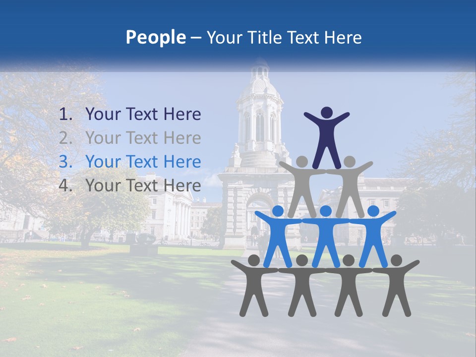 A Large Building With A Clock Tower In The Middle Of It PowerPoint Template