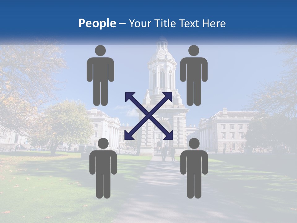 A Large Building With A Clock Tower In The Middle Of It PowerPoint Template