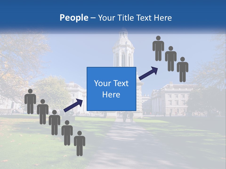 A Large Building With A Clock Tower In The Middle Of It PowerPoint Template