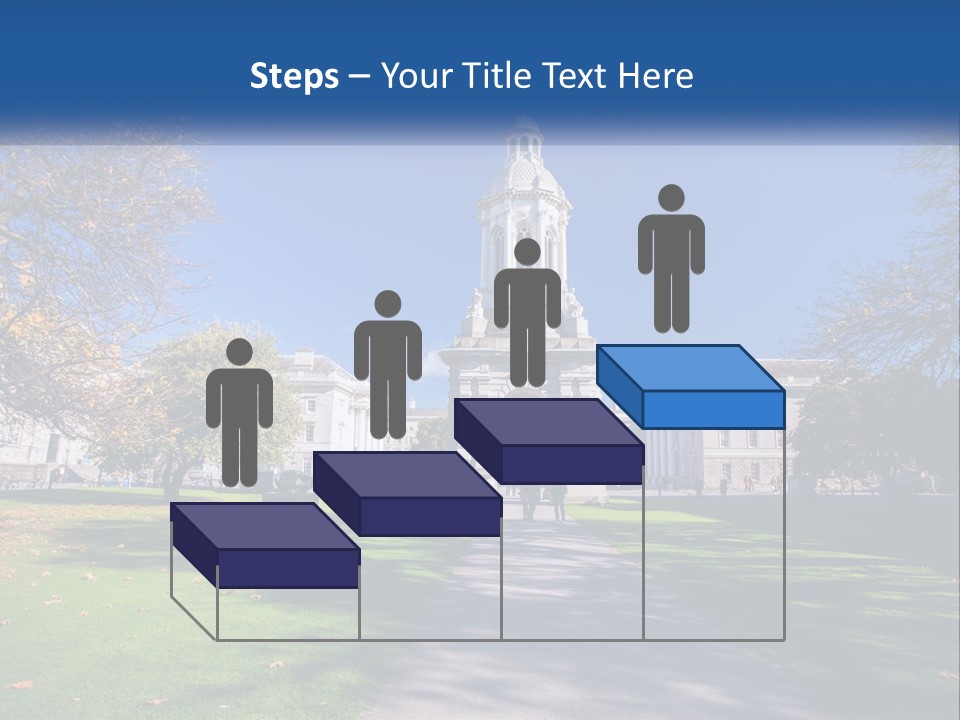 A Large Building With A Clock Tower In The Middle Of It PowerPoint Template