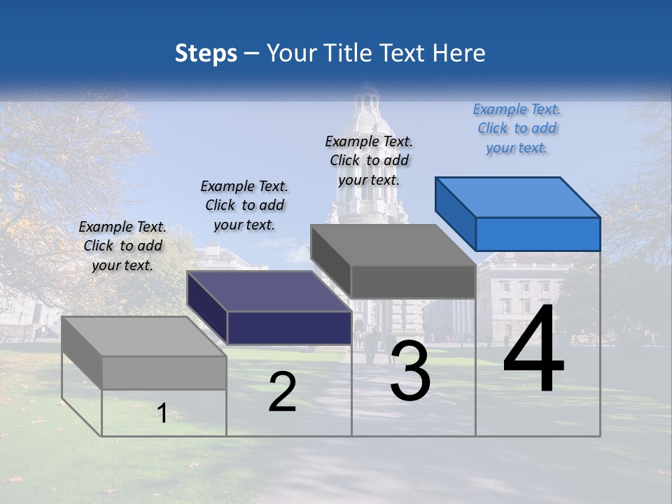 A Large Building With A Clock Tower In The Middle Of It PowerPoint Template