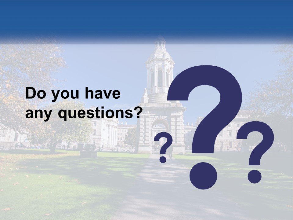 A Large Building With A Clock Tower In The Middle Of It PowerPoint Template