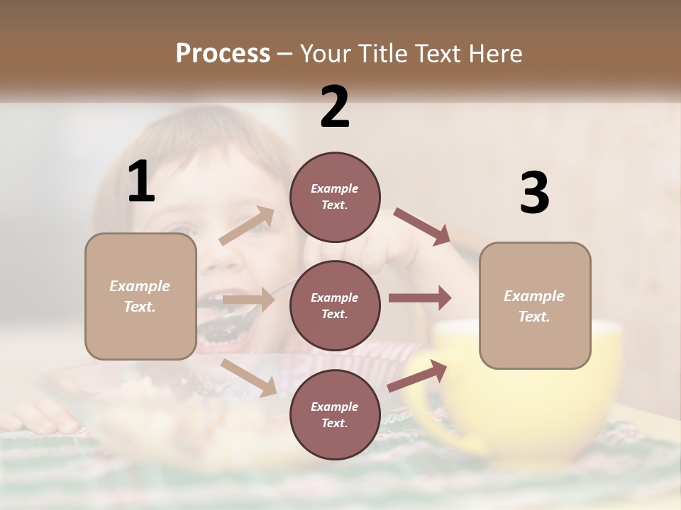 A Little Girl Eating A Bowl Of Cereal With A Spoon PowerPoint Template