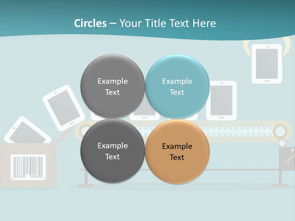 A Powerpoint Presentation With A Conveyor Belt PowerPoint Template