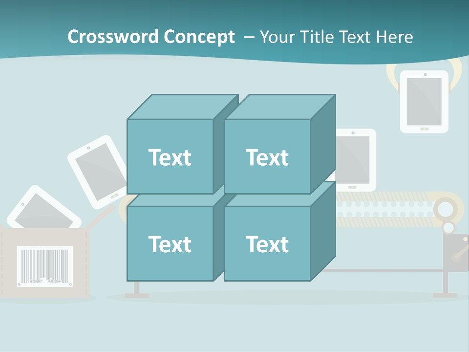 A Powerpoint Presentation With A Conveyor Belt PowerPoint Template