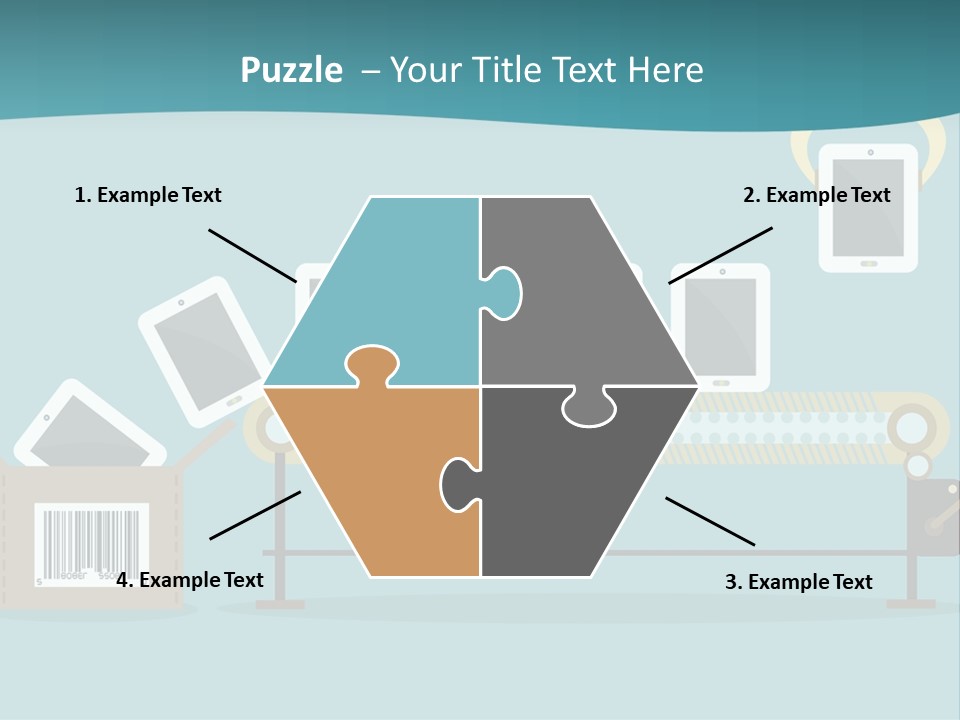 A Powerpoint Presentation With A Conveyor Belt PowerPoint Template