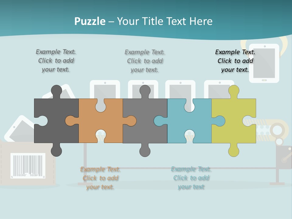 A Powerpoint Presentation With A Conveyor Belt PowerPoint Template