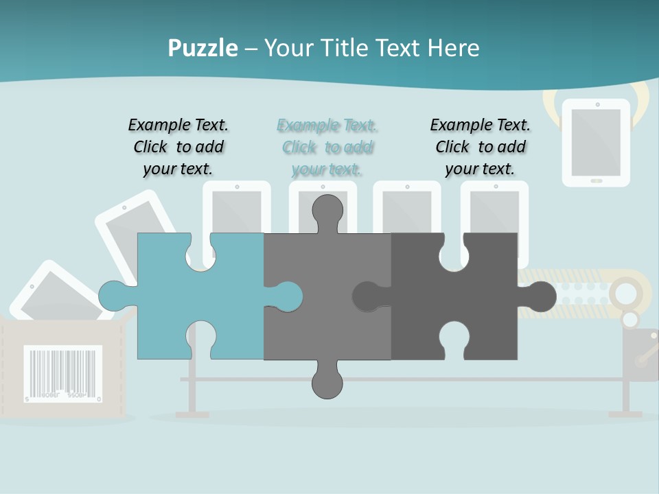 A Powerpoint Presentation With A Conveyor Belt PowerPoint Template