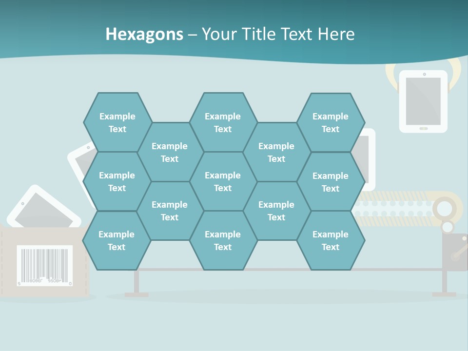 A Powerpoint Presentation With A Conveyor Belt PowerPoint Template