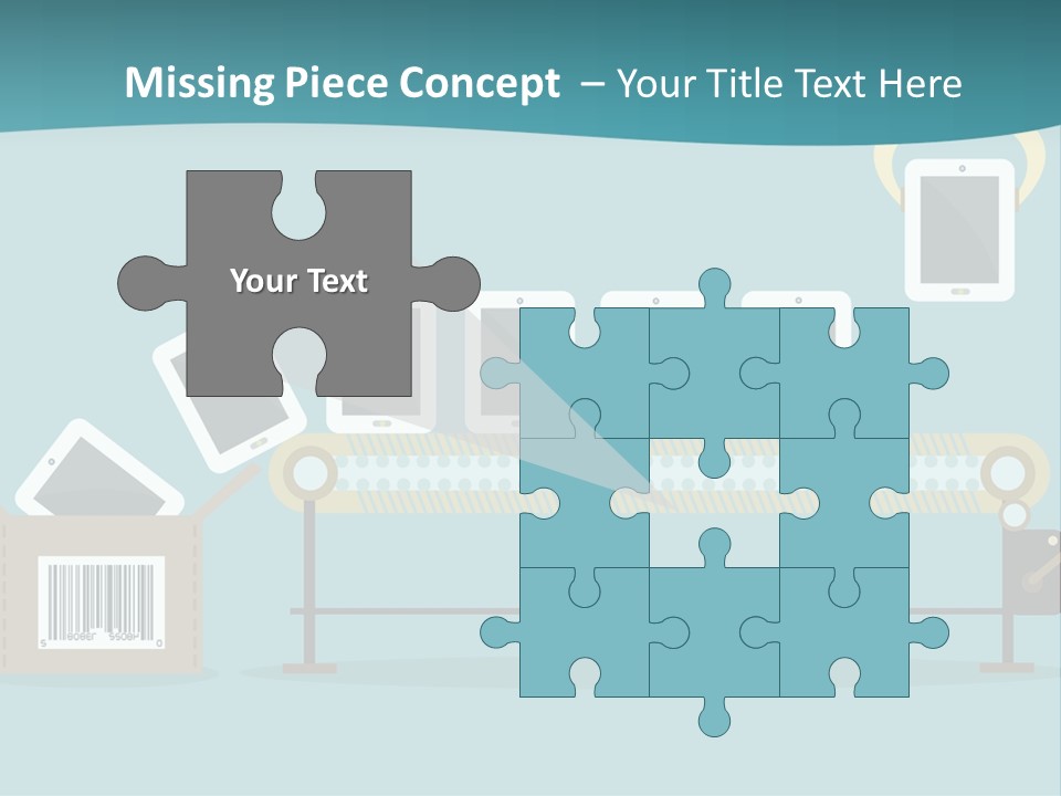 A Powerpoint Presentation With A Conveyor Belt PowerPoint Template