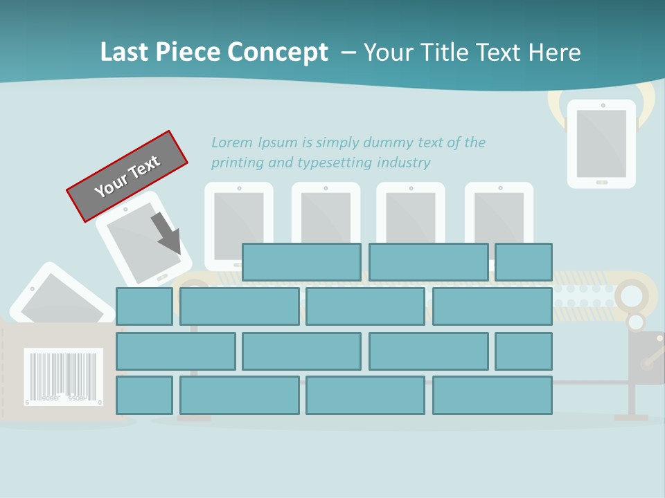 A Powerpoint Presentation With A Conveyor Belt PowerPoint Template