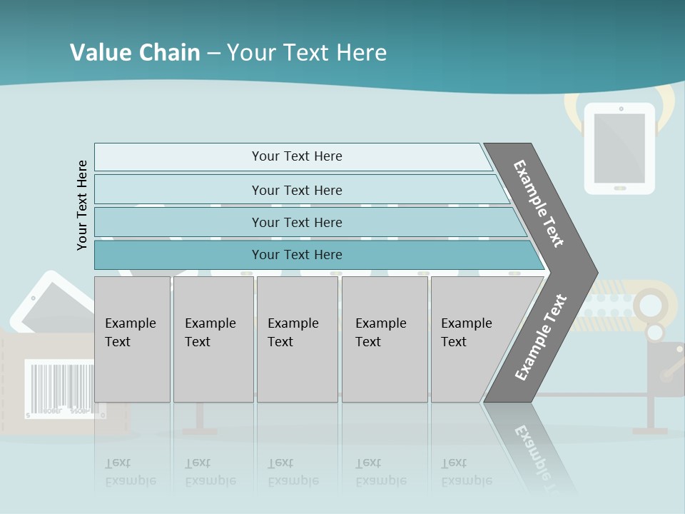A Powerpoint Presentation With A Conveyor Belt PowerPoint Template