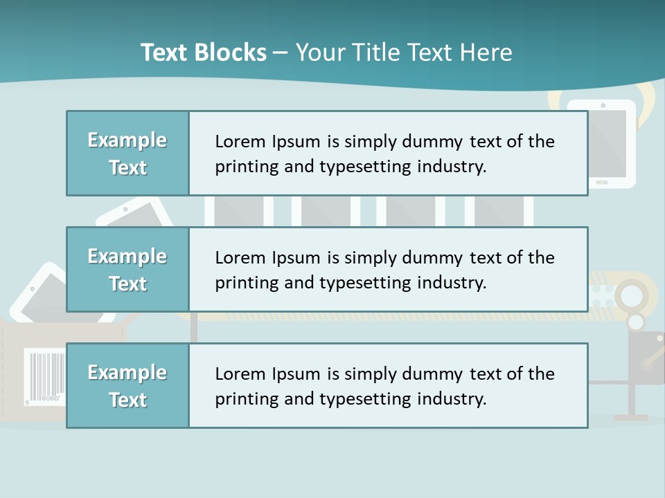 A Powerpoint Presentation With A Conveyor Belt PowerPoint Template