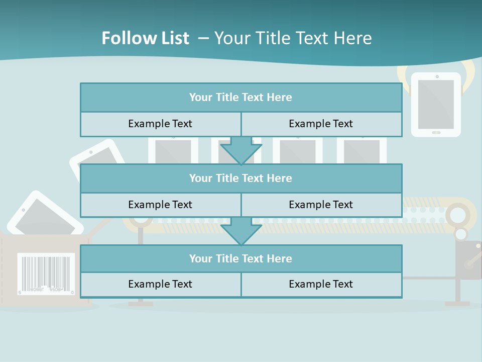 A Powerpoint Presentation With A Conveyor Belt PowerPoint Template