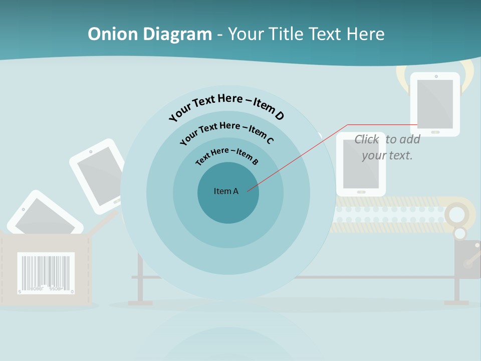 A Powerpoint Presentation With A Conveyor Belt PowerPoint Template