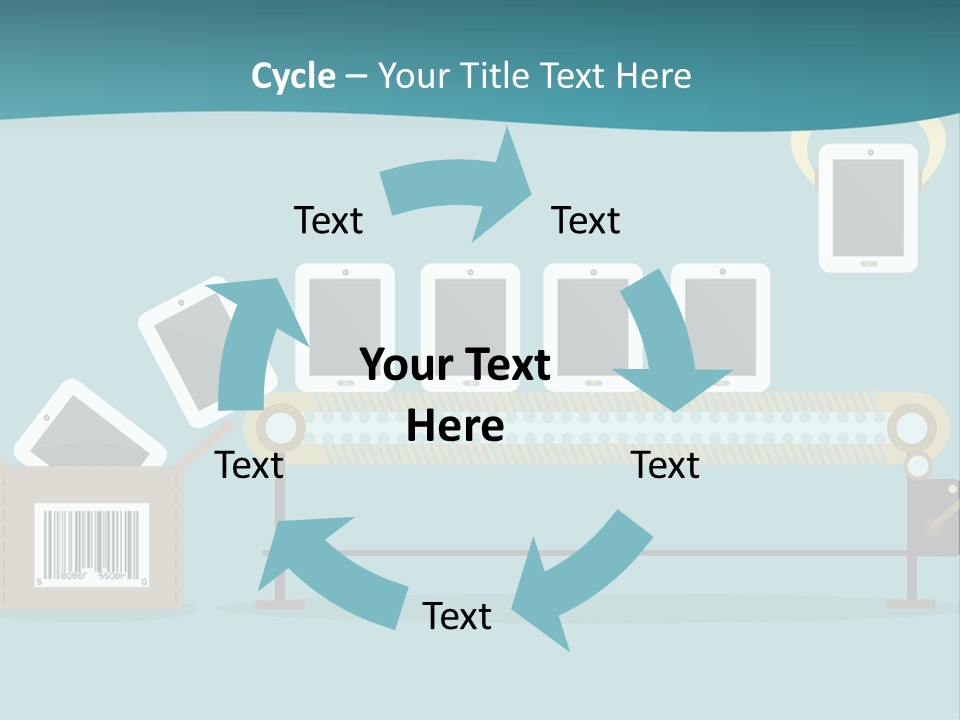 A Powerpoint Presentation With A Conveyor Belt PowerPoint Template