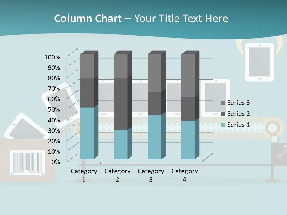 A Powerpoint Presentation With A Conveyor Belt PowerPoint Template