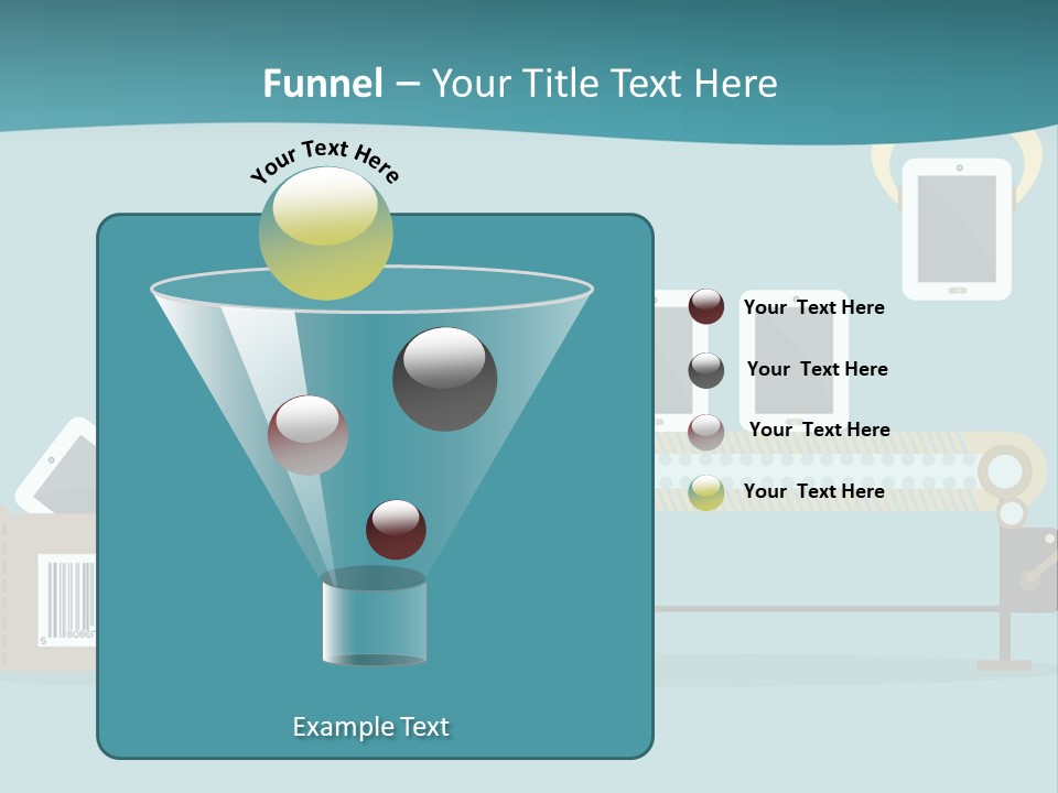 A Powerpoint Presentation With A Conveyor Belt PowerPoint Template