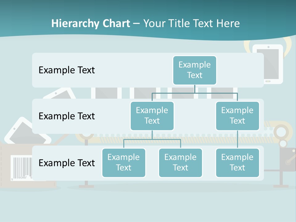 A Powerpoint Presentation With A Conveyor Belt PowerPoint Template