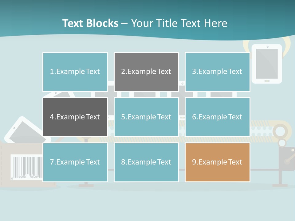 A Powerpoint Presentation With A Conveyor Belt PowerPoint Template