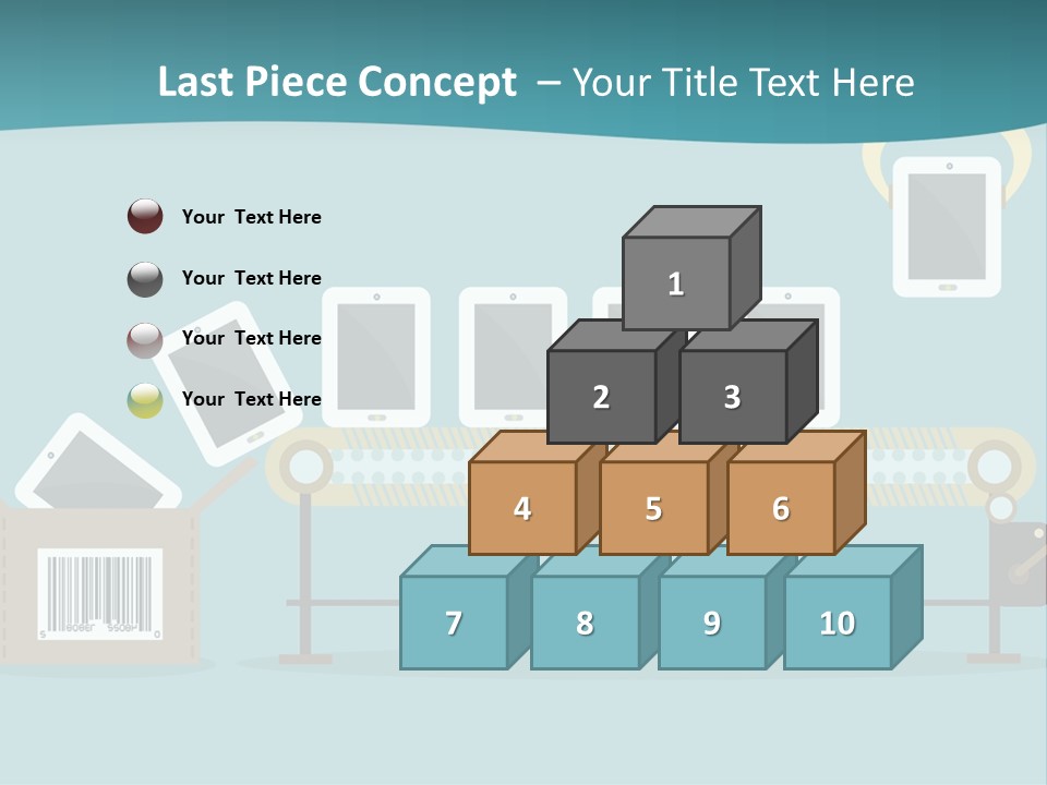 A Powerpoint Presentation With A Conveyor Belt PowerPoint Template