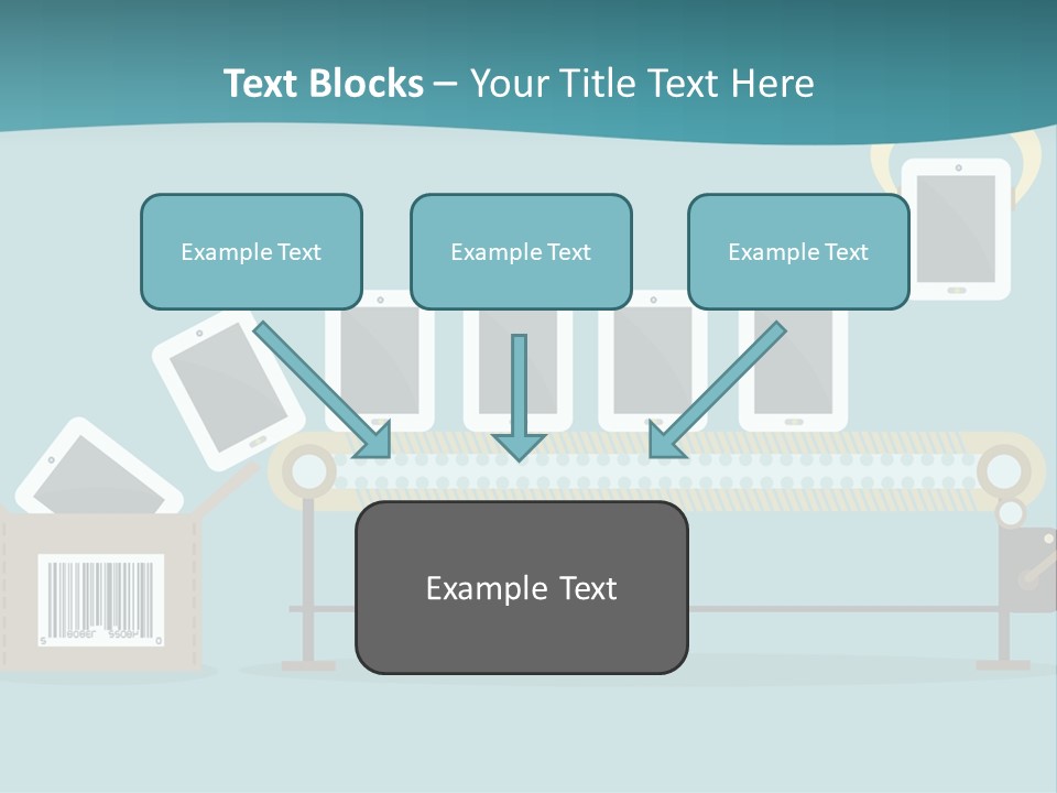 A Powerpoint Presentation With A Conveyor Belt PowerPoint Template