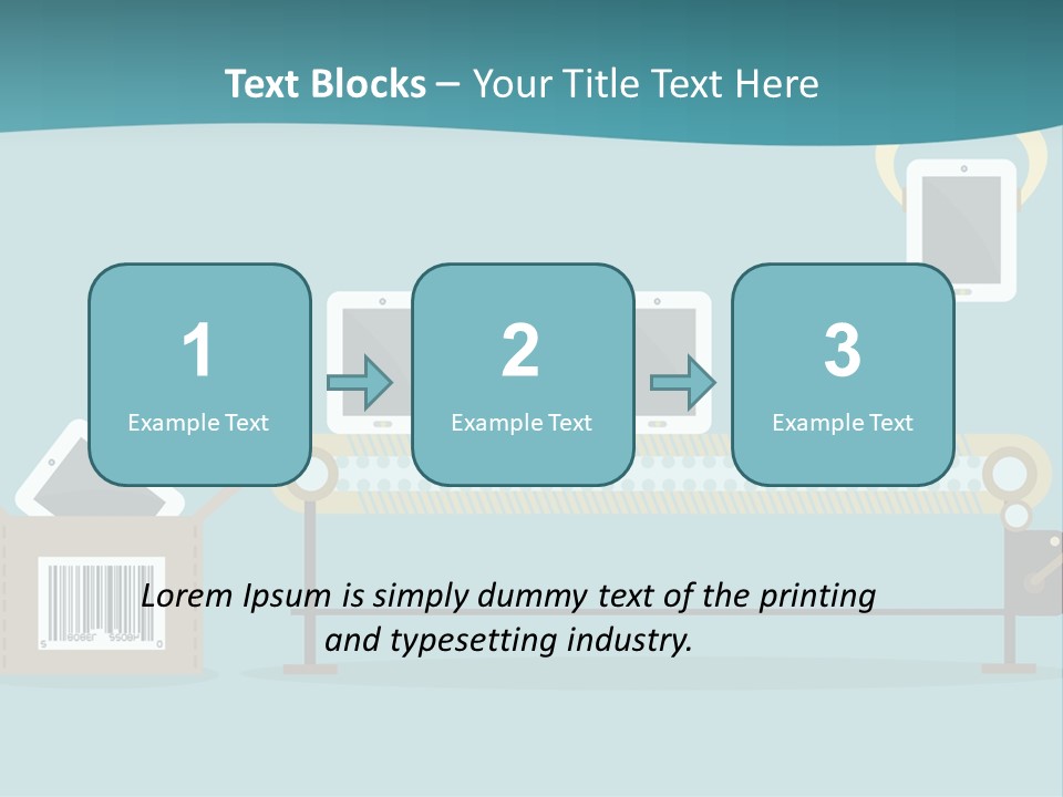 A Powerpoint Presentation With A Conveyor Belt PowerPoint Template