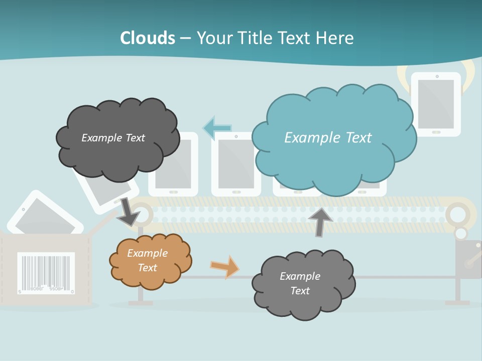 A Powerpoint Presentation With A Conveyor Belt PowerPoint Template