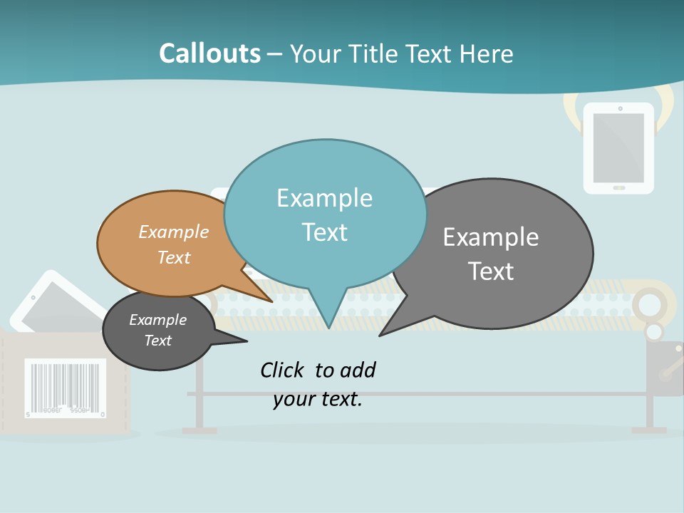A Powerpoint Presentation With A Conveyor Belt PowerPoint Template
