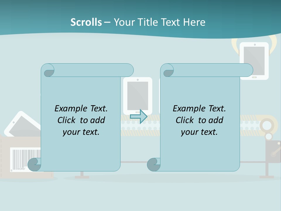 A Powerpoint Presentation With A Conveyor Belt PowerPoint Template