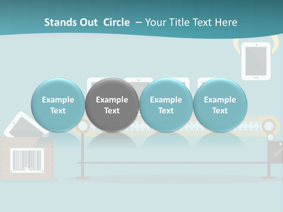 A Powerpoint Presentation With A Conveyor Belt PowerPoint Template