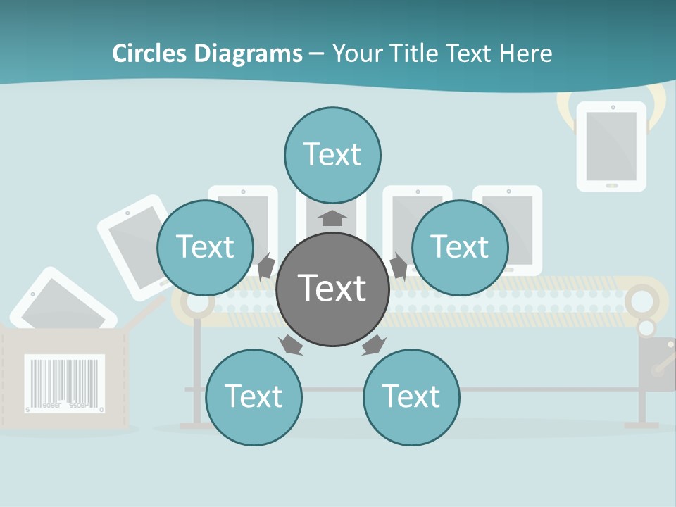 A Powerpoint Presentation With A Conveyor Belt PowerPoint Template