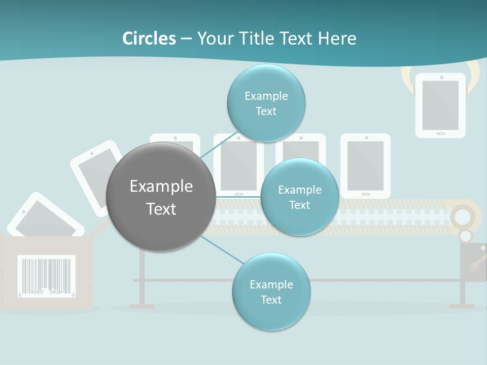 A Powerpoint Presentation With A Conveyor Belt PowerPoint Template