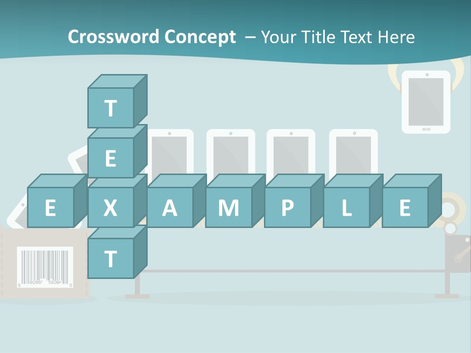 A Powerpoint Presentation With A Conveyor Belt PowerPoint Template