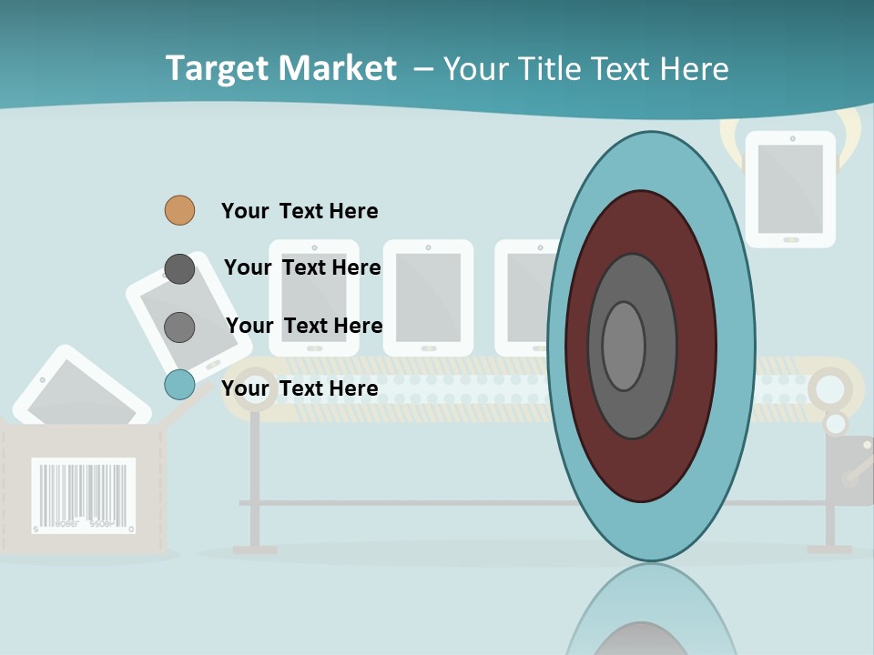 A Powerpoint Presentation With A Conveyor Belt PowerPoint Template