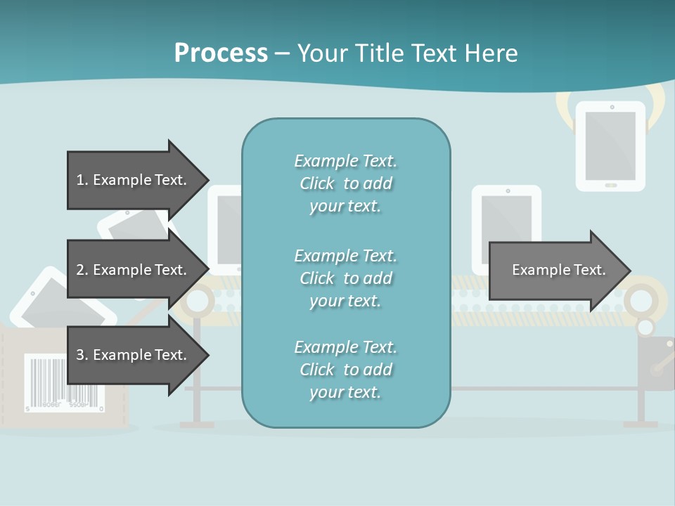 A Powerpoint Presentation With A Conveyor Belt PowerPoint Template